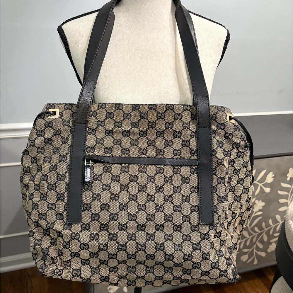 Gucci Beige and Black Women's Tote Bag